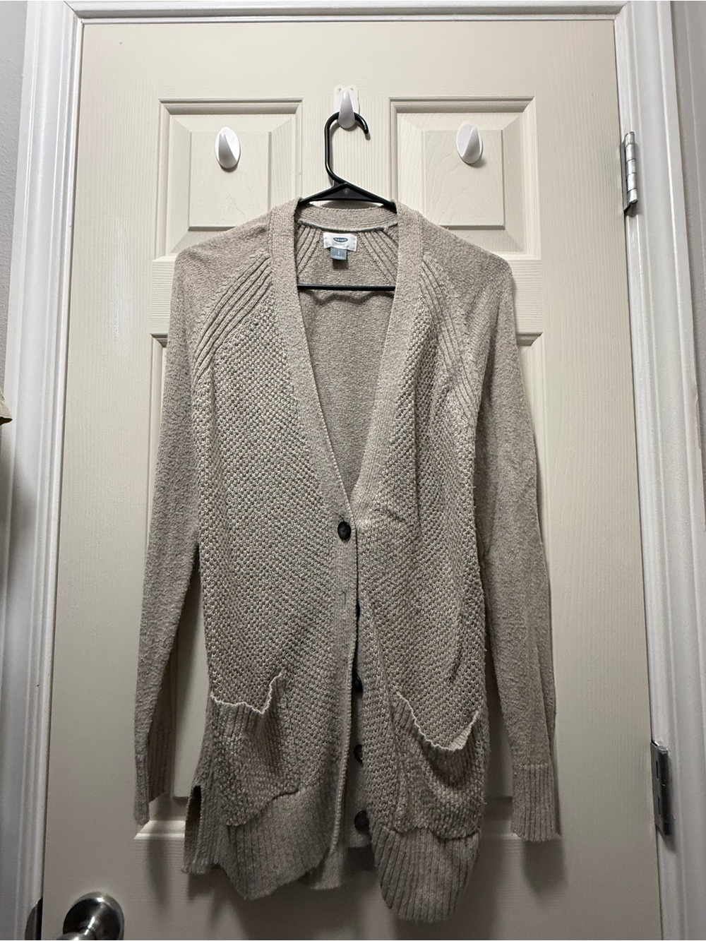 Old Navy Beige Open-Knit Cardigan Sweater
